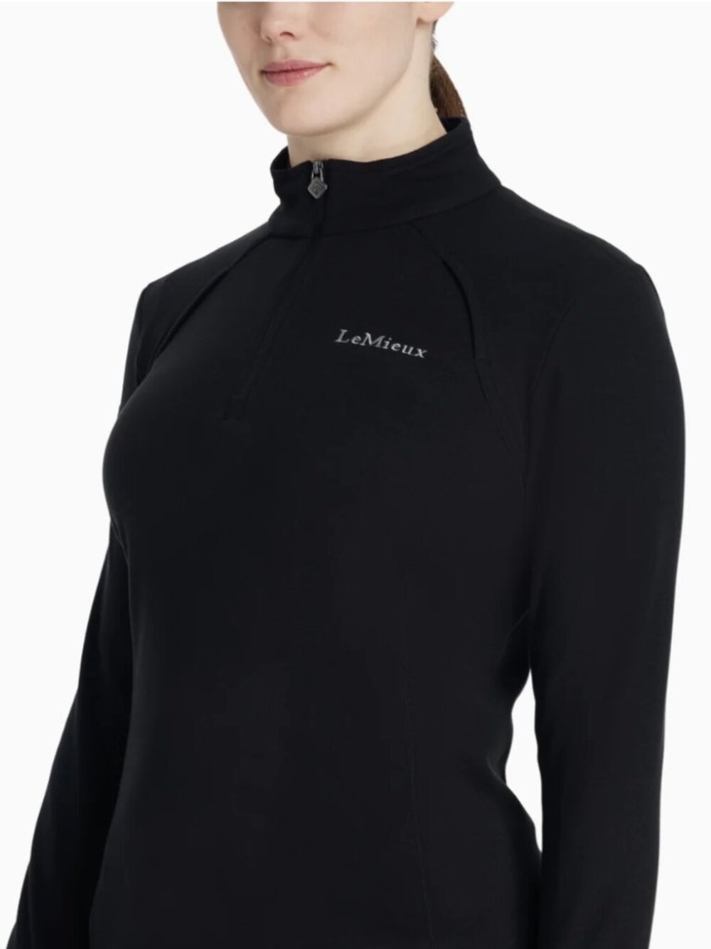 LE MIEUX Frances Fleece Quarter Zip, Black, Medium (US 6)